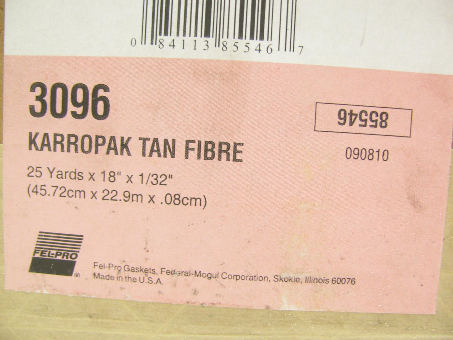 Fel-pro 3096 Karropak Gasket Making Material - 1/32 18 X 25 Yds. Roll