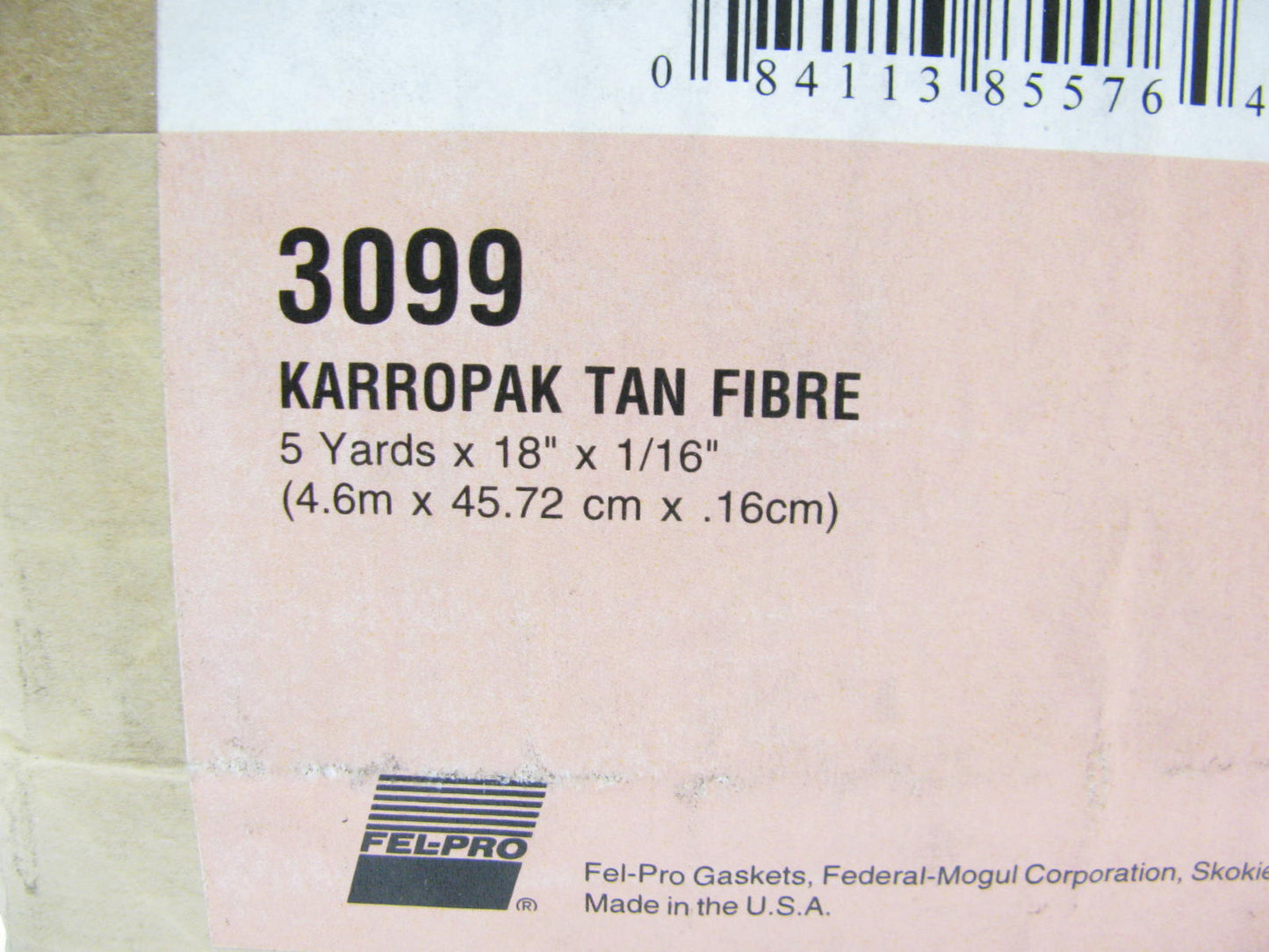 Fel-Pro 3099 Gasket Material Roll - 5 YARDS X 18'' X 1/16'' For Custom Gaskets