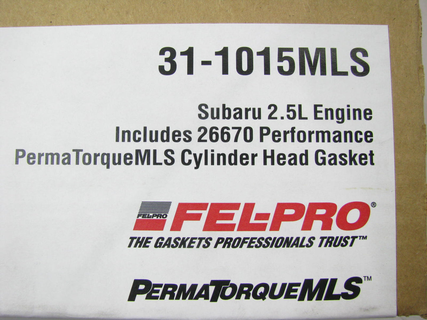Fel-pro 31-1015MLS MLS Cylinder Head Gasket Set For 2006-2011 Subaru 2.5L N/A