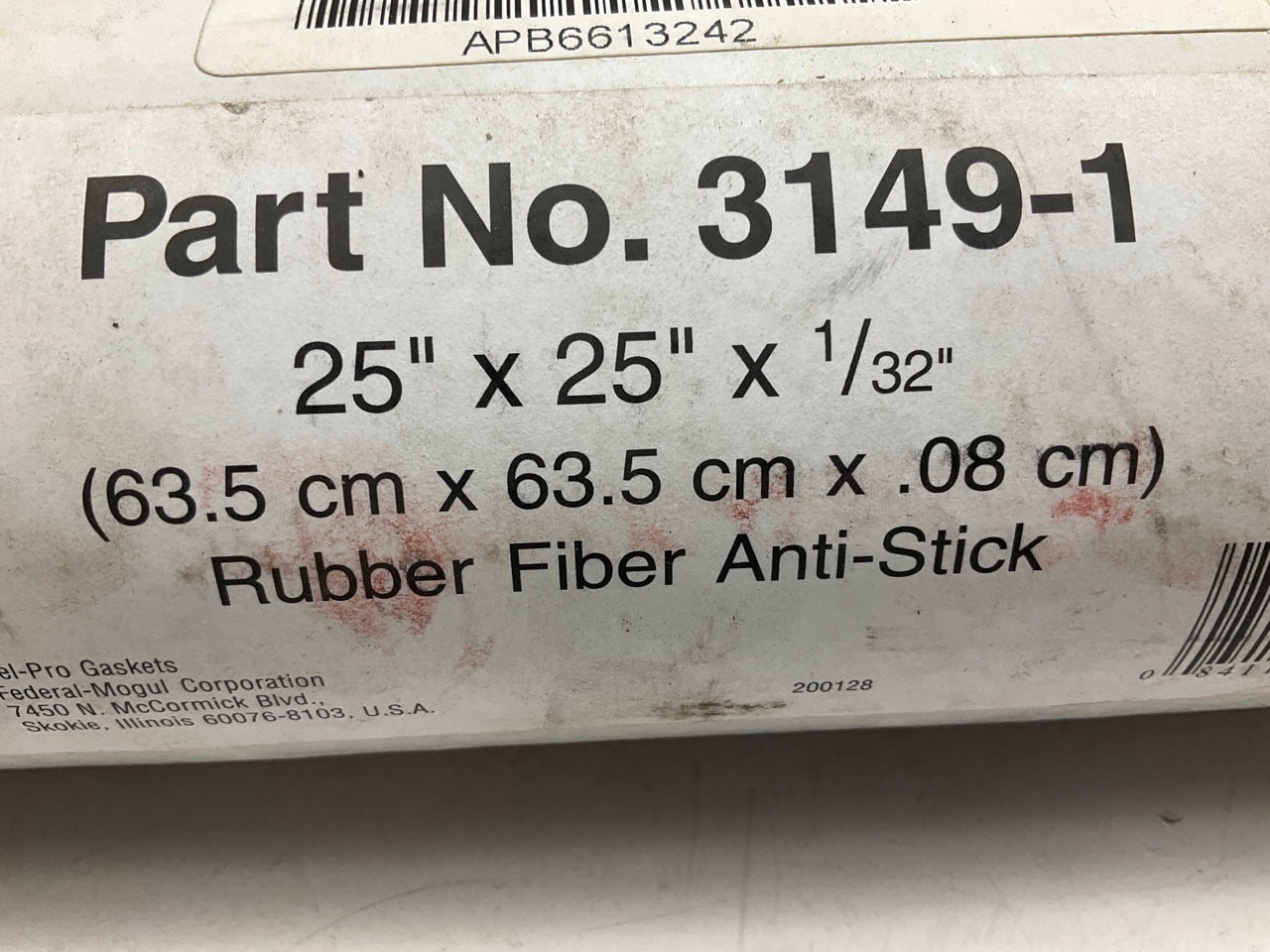 FEL-PRO 3149-1 Gasket Making Material Sheet Roll - 25''x25''x1/32'' Anti-Stick