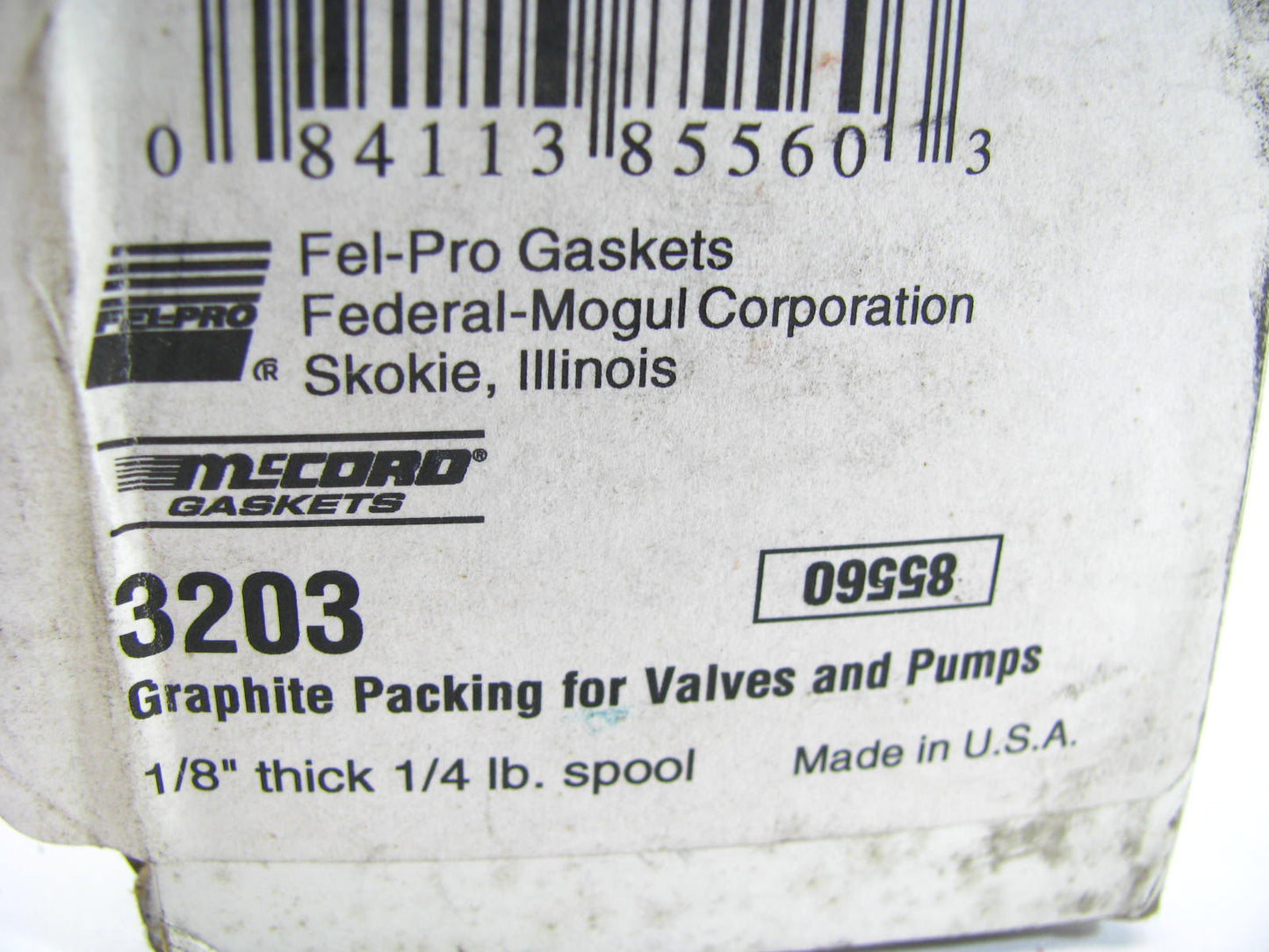 Fel-pro 3203 McCord Graphite Packing - 1/8'' Thick 1/4 LB. Spool
