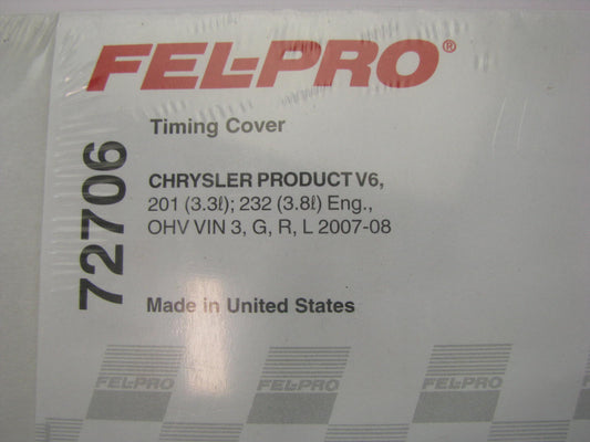 Fel-pro 72706 Timing Cover Gasket