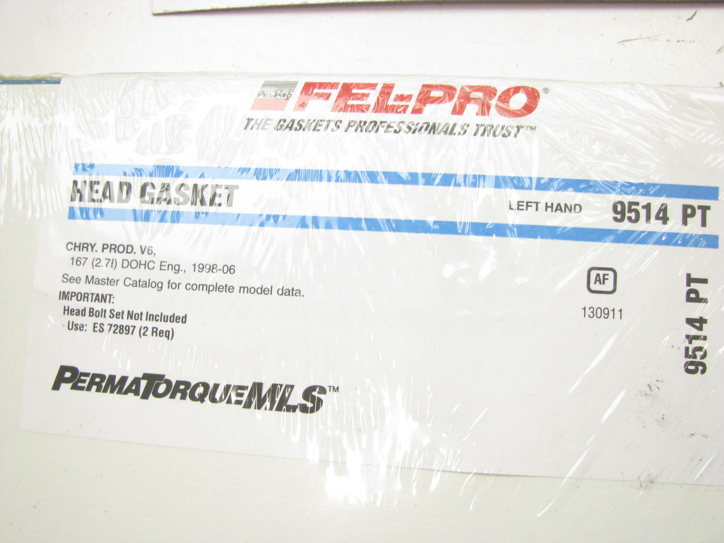 Fel-pro 9514PT Left Engine Cylinder Head Gasket 1998-10 Sebring 300 Magnum 2.7L