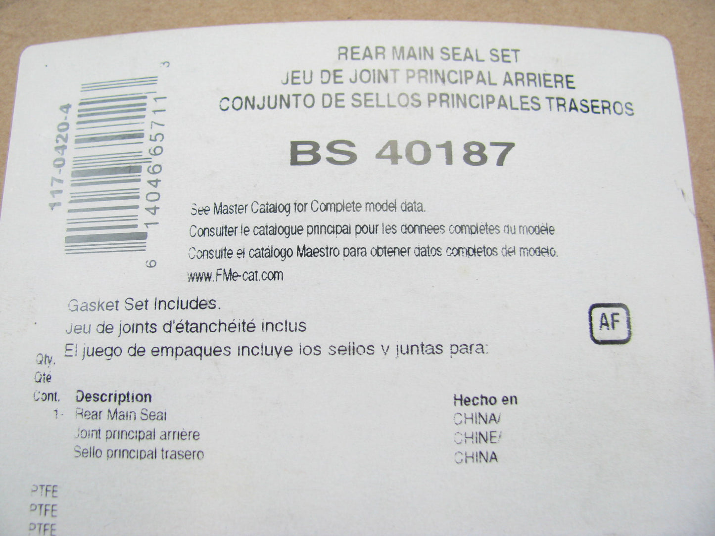 FEL-PRO BS40187 Rear Crankshaft Seal Kit 97-07 VW Audi 1.8L 2.0L I4 DOHC