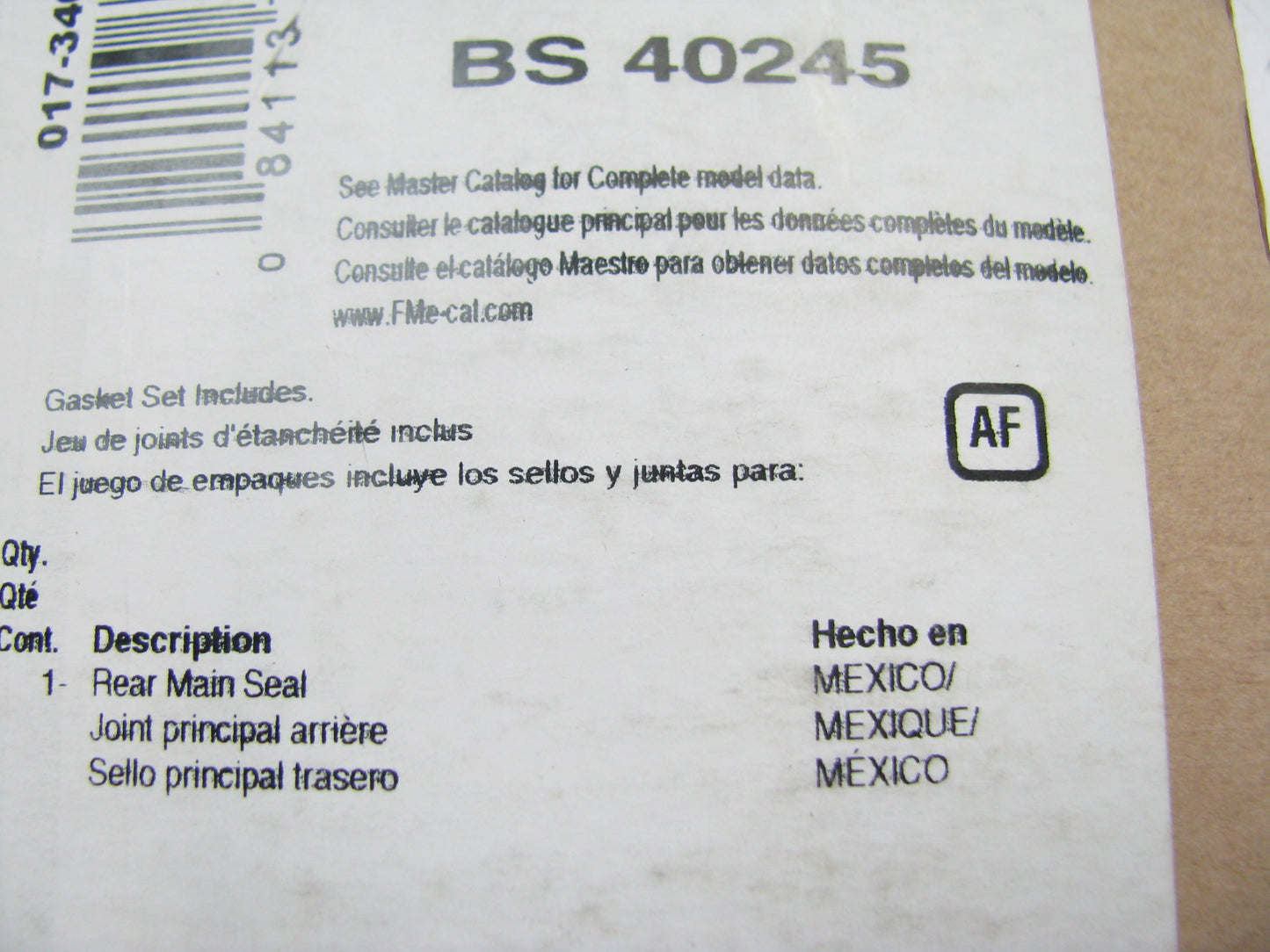 Fel-pro BS40245 Rear Main Seal For Chrysler 318, 325, 331, 341, 340 V8