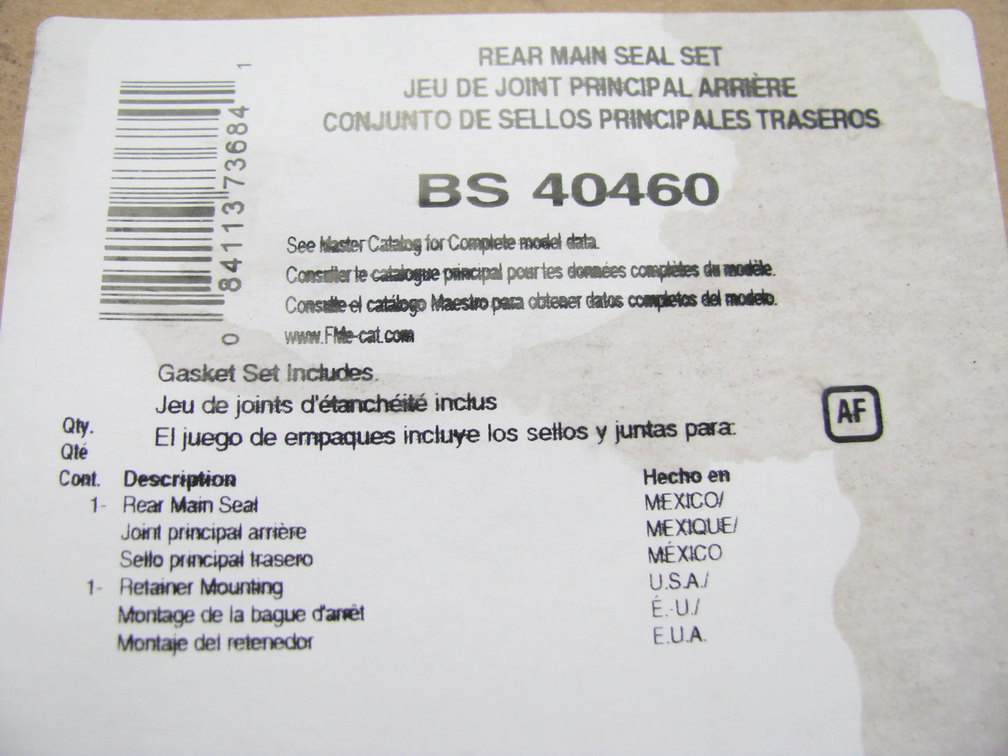 FEL-PRO BS40460 Rear Crankshaft Seal Kit - 73-87 Chevy Isuzu GMC 1.8L 1.9L 2.2L
