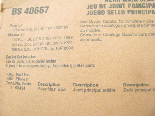 Fel-pro BS40667 Engine Crankshaft Rear Main Seal