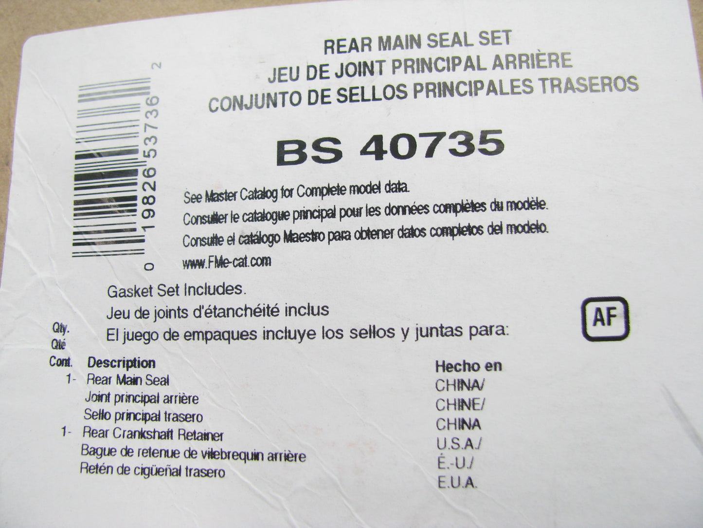 Fel-pro BS40735 Engine Crankshaft Seal Kit Rear