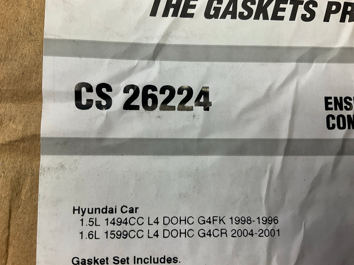 Fel-Pro CS26224 Conversion (Lower) Gasket Set For 1996-2005 Hyundai Accent 1.6L