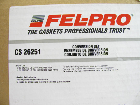 Fel-pro CS26251 Conversion Lower Gasket Set For 1996-1998 BMW 2.5L 2.8L-L6
