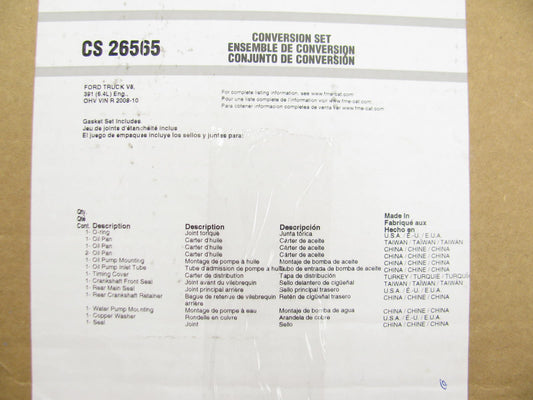 Fel-pro CS26565 Conversion Lower Gasket Set - 2008-2010 Ford 6.4L Powerstroke