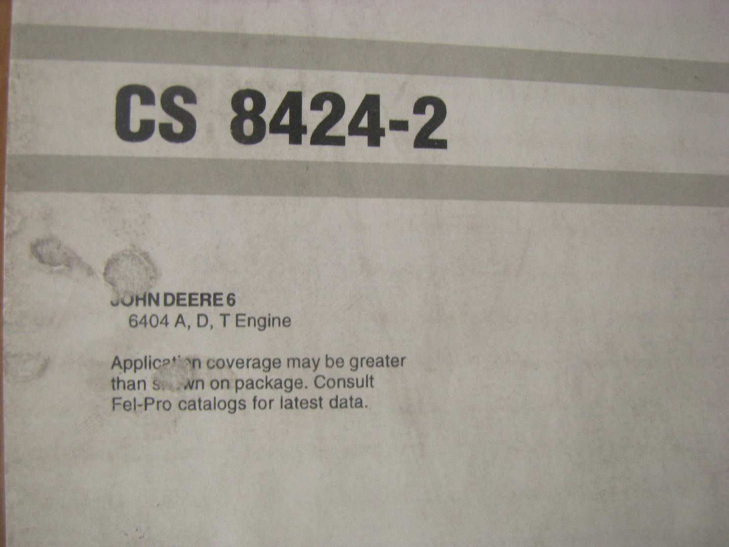 Fel-pro CS8424-2 Conversion Lower Gasket Set For John Deere 6404A 6404D 6404T