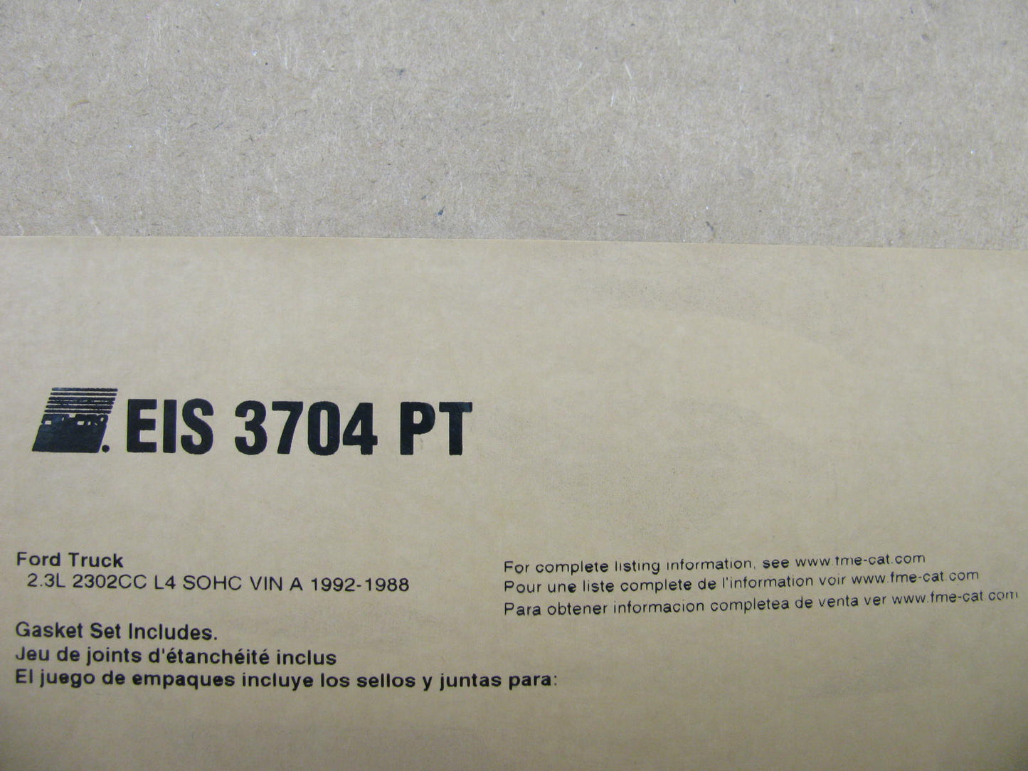 1988-1992 Ford Truck 2.3L Engine Rebuild Gasket Set - Fel-pro EIS3704PT