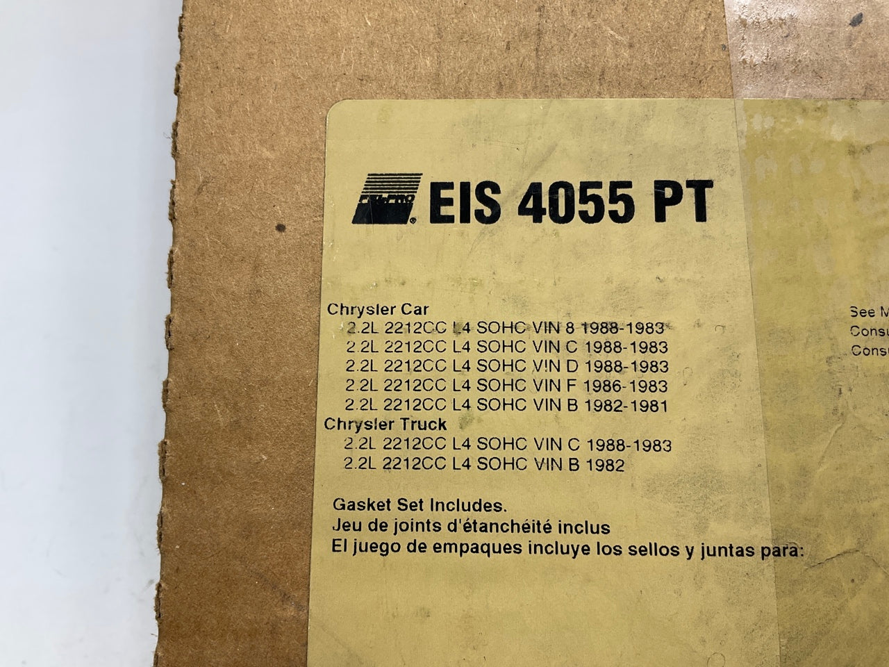 Fel-Pro EIS4055PT Engine Rebuilder Gasket Set For 1981-1988 Chrysler 2.2L-L4