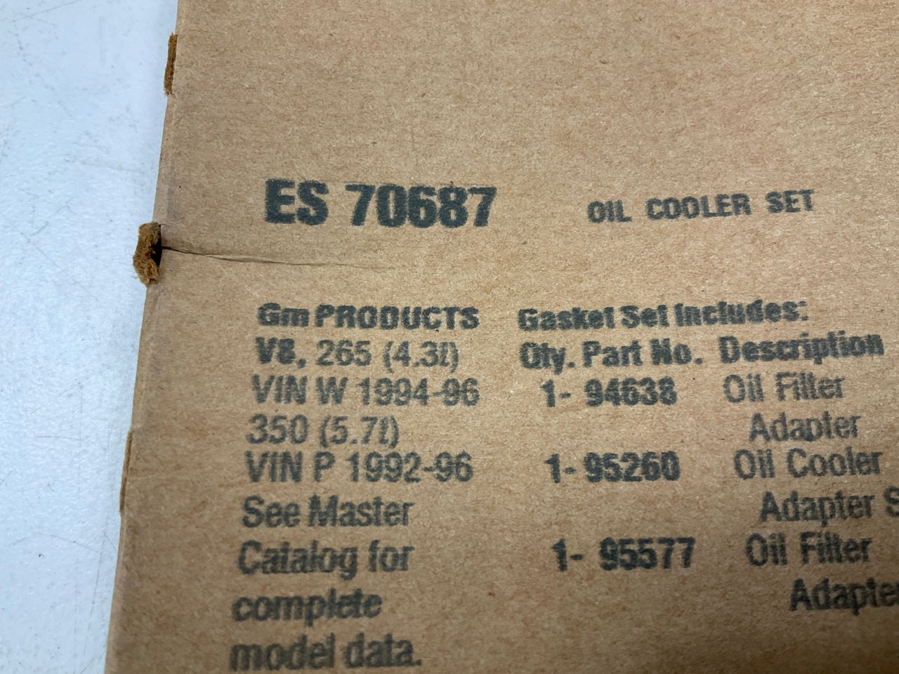 Fel-Pro ES70687 Enging Oil Cooler Gasket 1992-97 Chevrolet Pontiac 4.3L 5.7L V8