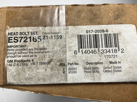 Fel-pro ES72165 Cylinder Head Bolts 96-02 GM Pontiac GMC 2.4L 4-CYLINDER DOHC
