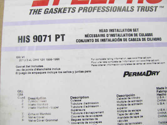 Fel-pro HIS9071PT Engine Cylinder Head Gasket Set For 1996-1999 GM 3.4L-V6