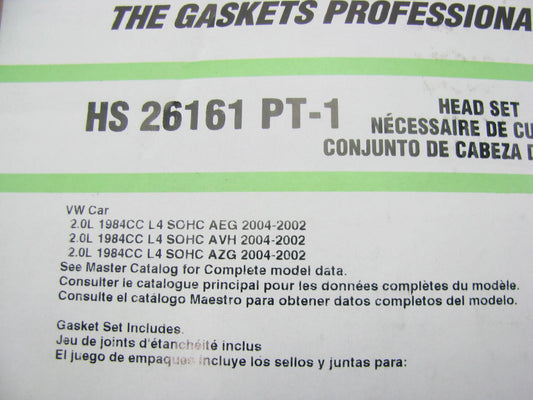 Fel-pro HS26161PT-1 Cylinder Head Gasket Set For 2002-2006 Volkswagen 2.0L-L4
