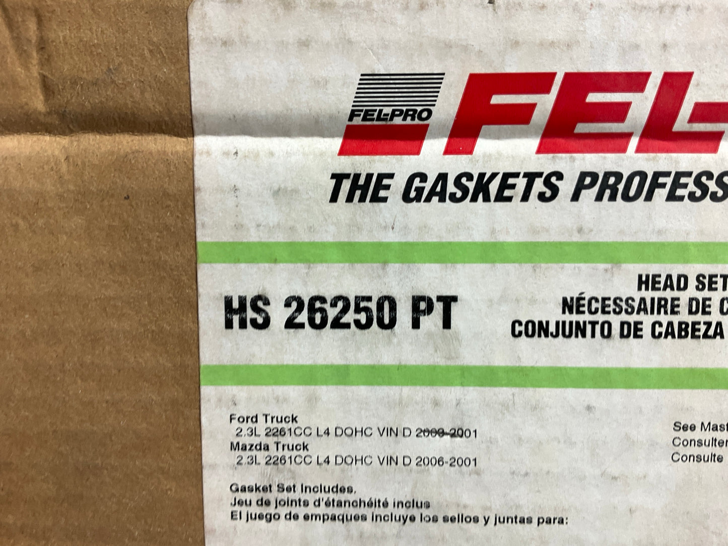 Fel-pro HS26250PT Cylinder Head Gasket Set For 2001-2003 Ford Mazda 2.3L-L4
