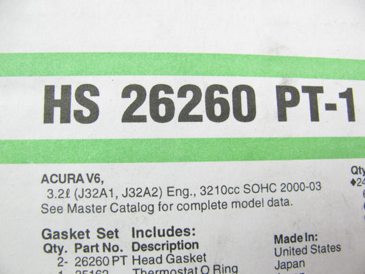 Fel-pro HS26260PT-1 Engine Cylinder Head Gasket Set For 2001-2003 Acura 3.2L-V6
