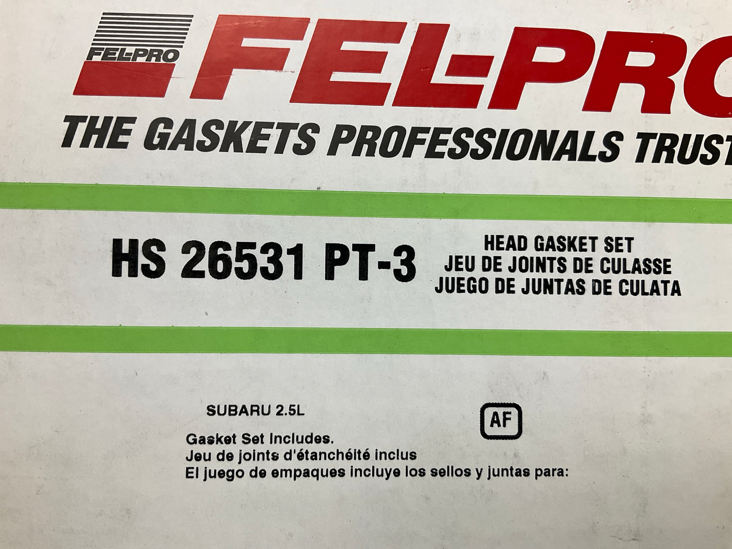 Fel-pro HS26531PT-3 Cylinder Head Gasket Set For 2010-2012 Subaru 2.5L H4