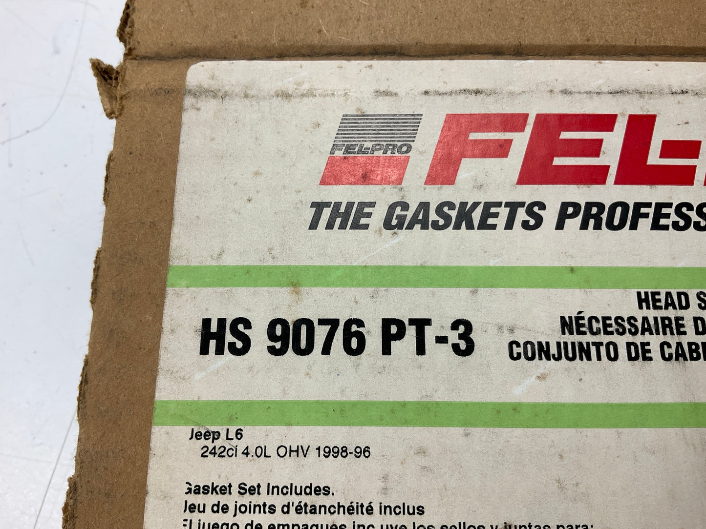 Fel-pro HS9076PT-3 Engine Cylinder Head Gasket Set For 1996-1999 Jeep 4.0L I6