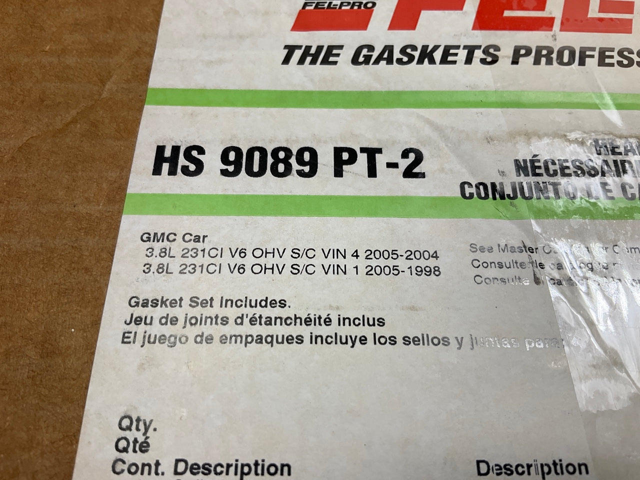 FEL-PRO Cylinder Head Gasket Set - 98-05 Buick Olds Pontiac 3.8L V6 SUPERCHARGED