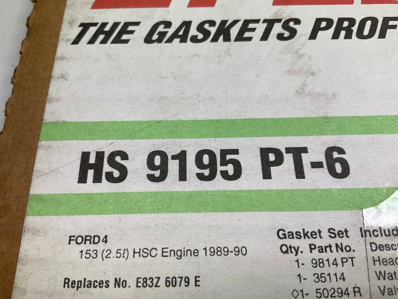 Fel-pro HS9195PT6 Cylinder Head Gasket Set For 1989-1990 Ford Taurus 2.5L