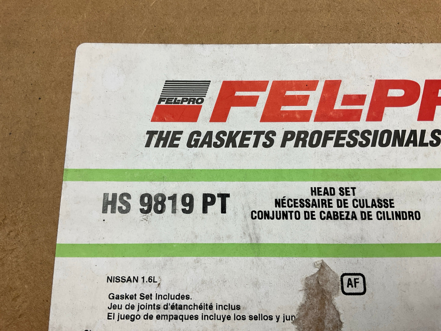 Fel-pro HS9819PT Cylinder Head Gasket Set For 1991-1994 Nissan 1.6L Sentra, NX