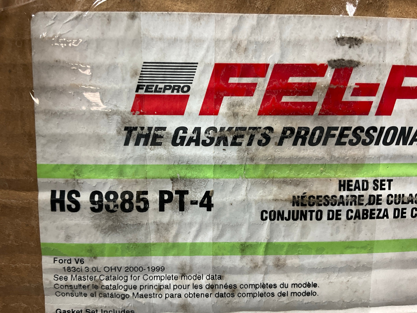 Fel-pro HS9885PT-4 Cylinder Head Gasket Set For 1999-2000 Ford 3.0L-V6 OHV