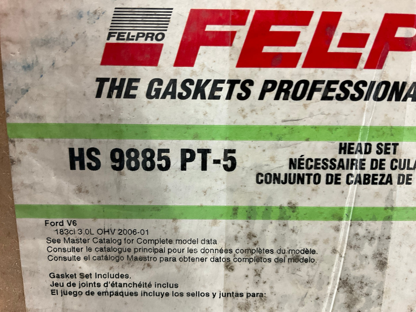 Fel-pro HS9885PT-5 Cylinder Head Gasket Set for 2001-2006 Ford Mercury 3.0L-V6