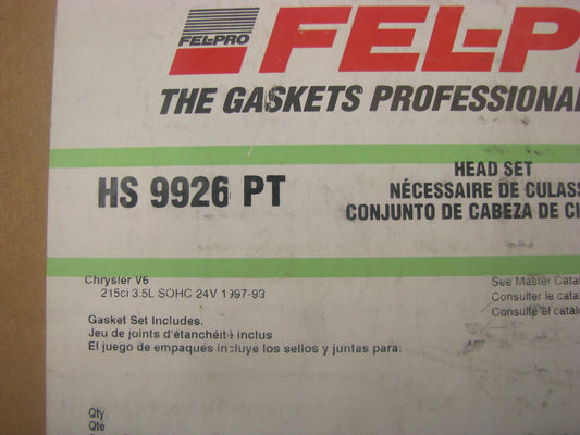FEL-PRO HS9926PT Cylinder Head Gasket Set For 1993-1997 Chrysler 3.5L V6