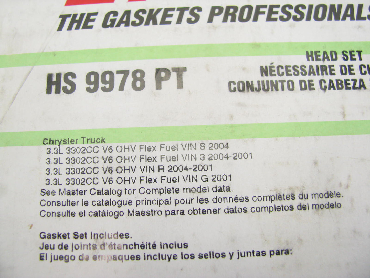 Fel-pro HS9978PT Cylinder Head Gasket Set For 2001-2004 Chrysler 3.3L-V6