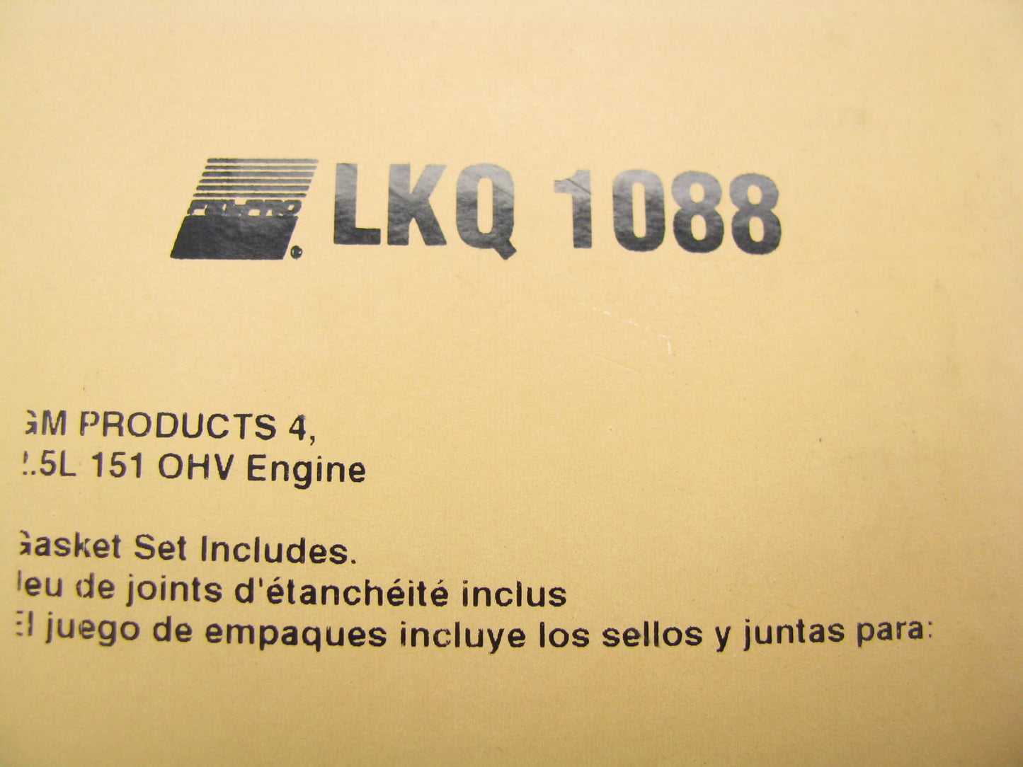 COMES AS SHOWN Fel-pro LKQ1088 Engine Cylinder Head Gasket Set 1980-1993 GM 2.5L
