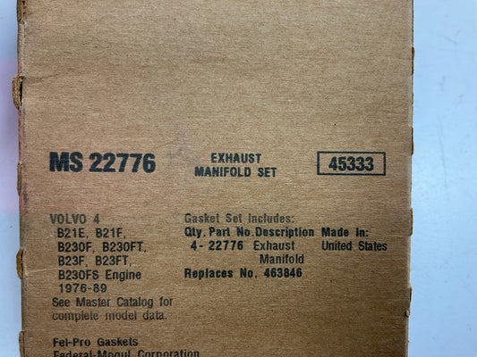 Fel-pro MS22776 Exhaust Manifold Gasket For 1976-1995 Volvo 2.1L 2.3L I4