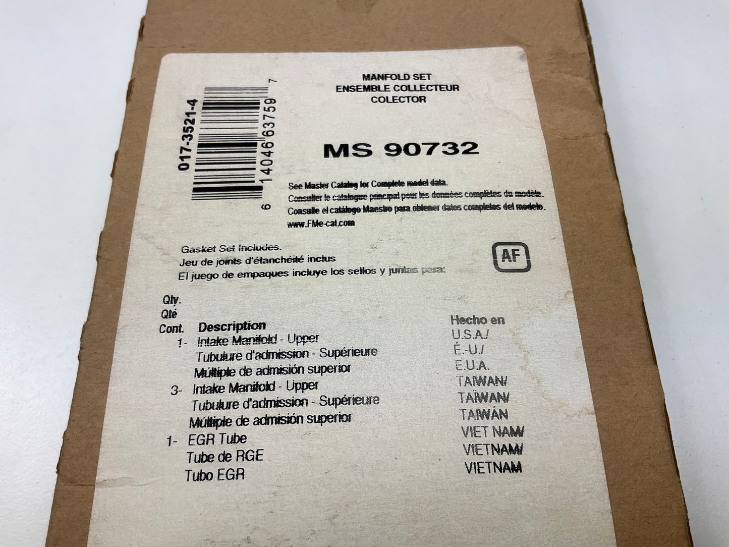Fel-Pro MS90732 UPPER Fuel Injection Plenum Gasket Set 1998-00 Ford Mazda 4.0L