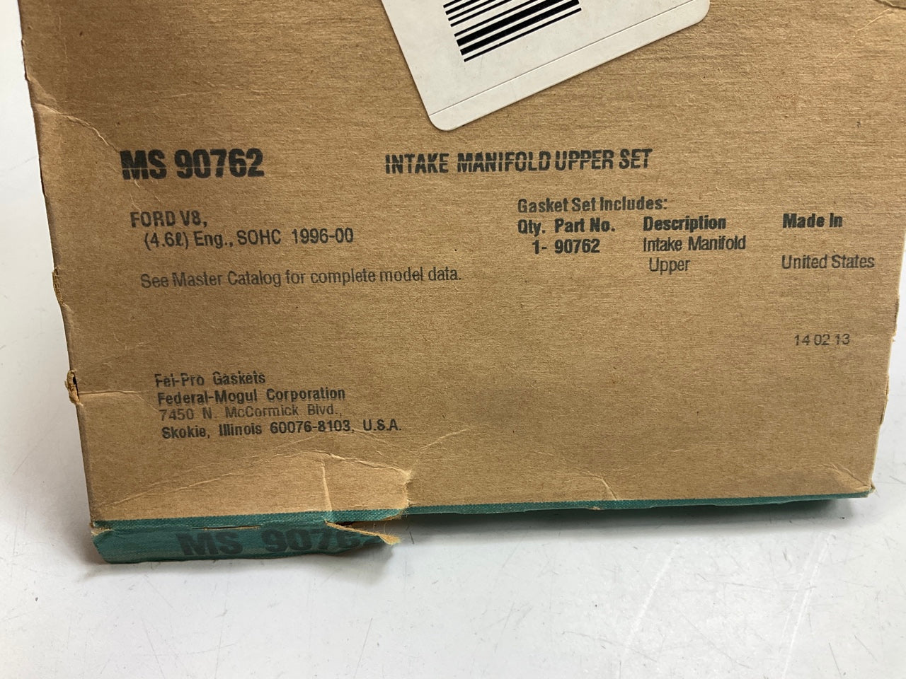 Fel-Pro MS90762 UPPER Fuel Injection Plenum Gasket 1996-00 Ford Mercury 4.6L V8