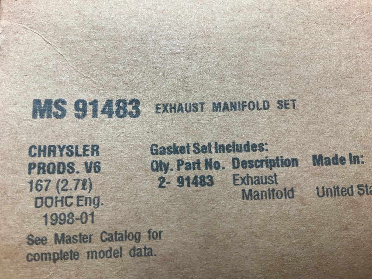 Fel-Pro MS91483 Exhaust Manifold Gasket Set For 1998-2010 Chrysler 2.7L V6