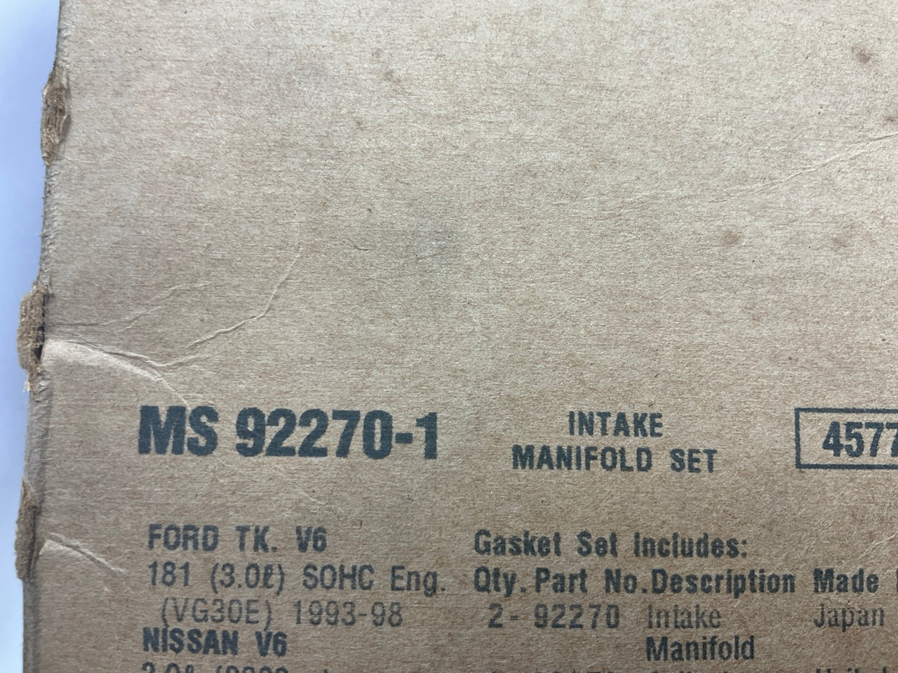 Fel-Pro MS92270-1 Intake Manifold Gasket Set For 1984-1989 Nissan Z31 300ZX VG30