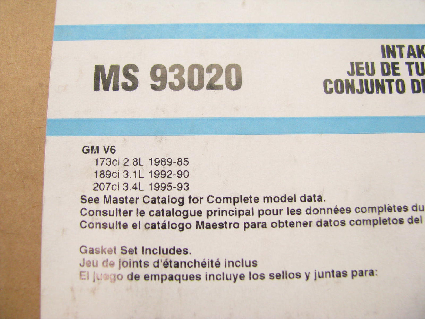 Fel-Pro MS93020 Engine Intake Gasket Set For 1985-1995 Chevy 2.8L 3.1L 3.4L V6
