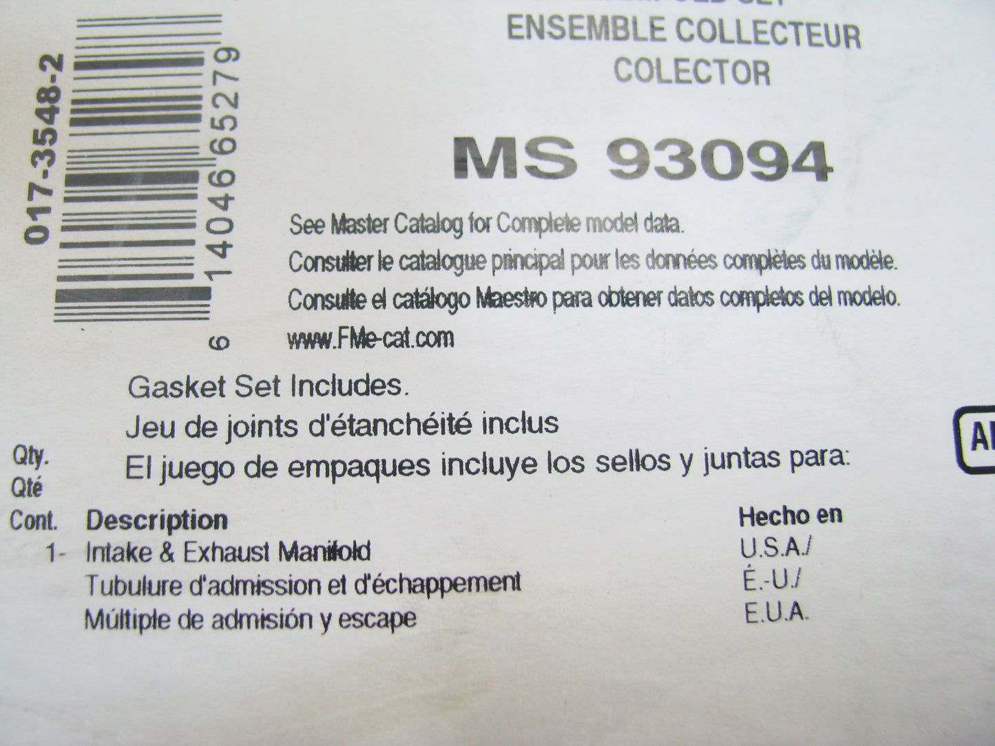 Fel-Pro MS93094 Intake & Exhaust Manifold Combination Gasket For 99-06 Jeep 4.0L