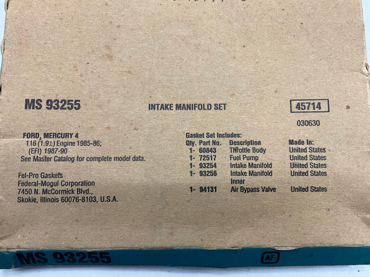 FEL-PRO MS93255 Engine Intake Manifold Gasket Set - 1985-1990 Ford 1.9L L4