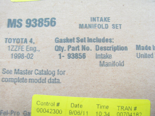 Fel-pro MS93856 Intake Manifold Gasket - 1998-2002 Toyota 1.8L