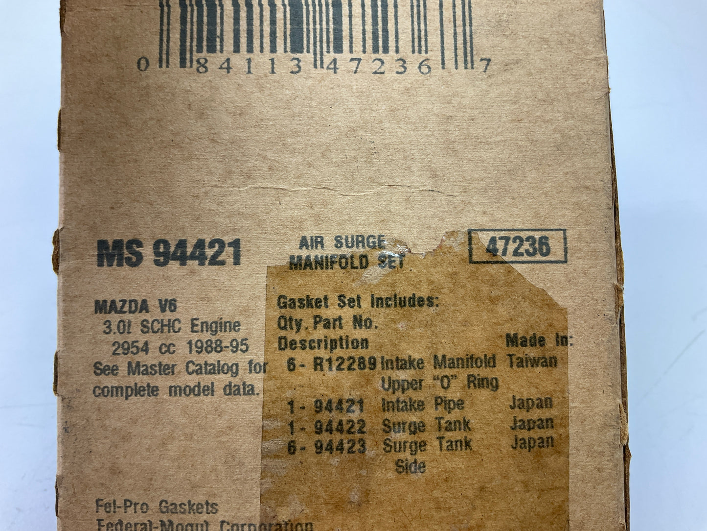 FEL-PRO MS94421 Fuel Injection Plenum Gasket Set -1988-1995 MAZDA 3.0L V6