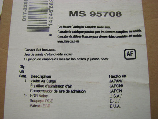 FEL-PRO MS95708 Fuel Injection Plenum Upper Gasket