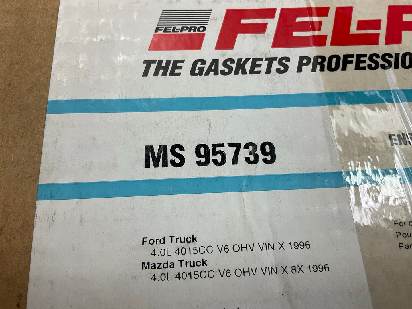 Fel-p=Pro MS95739 LOWER Intake Manifold Gasket Set 1996 Ford Mazda 4.0L V6