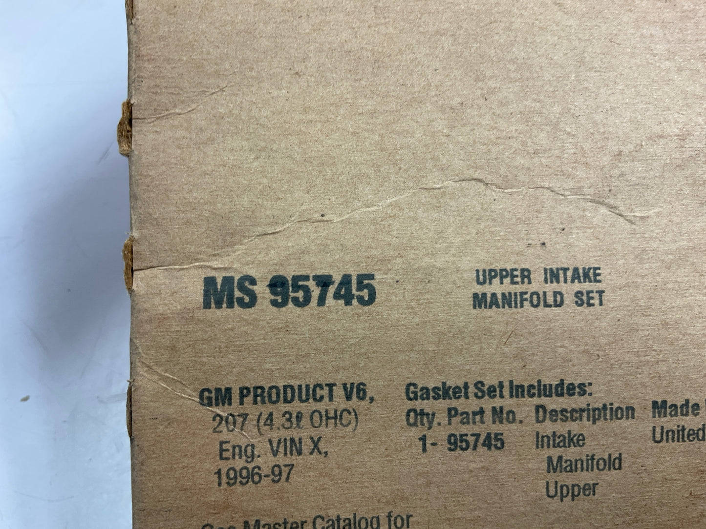 Fel-Pro MS95745 UPPER Intake Fuel Injection Plenum Gasket - 1996-1997 GM 3.4L V6