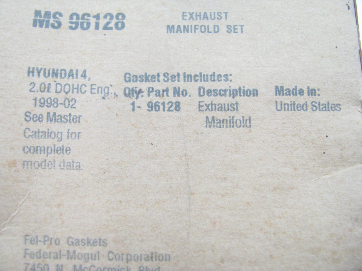 FEL-PRO MS96128 Exhaust Manifold Gasket For 1996-2007 Hyundai 1.8L 2.0L