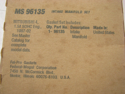 FEL-PRO MS96135 Engine Intake Manifold Gasket - 1997-2002 Mitsubishi Mirage 1.5L