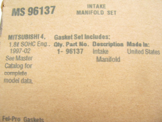 Fel-Pro MS96137 Intake Manifold Gasket For 1997-07 Mitsubishi 1.8L 2.0L-L4 SOHC